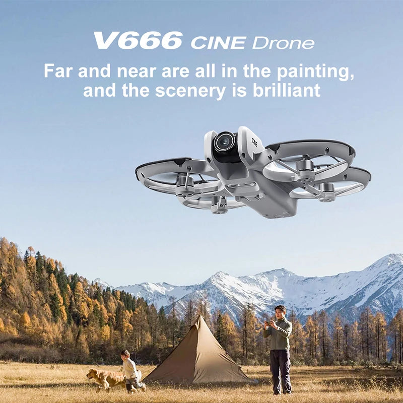 XIAOMI V666 Mini Drone 8K Professional WIFI 5G Drone Obstacle Avoidance Brushless Altitude Headless Mode RC Quadcopter Toys 2025