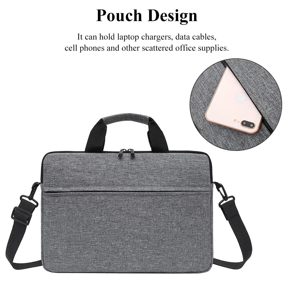 Laptop Bags Carrying Case for 13-15 inch Laptop and Tablet Shoulder Strap Durable Water-Repellent Fabric Business Casual School