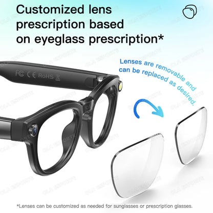 New Smart Glasses 2025 Recording Videos 800W Camera AI Photo Recognition Answer Translation Charging Lens BT Music Smartglasses