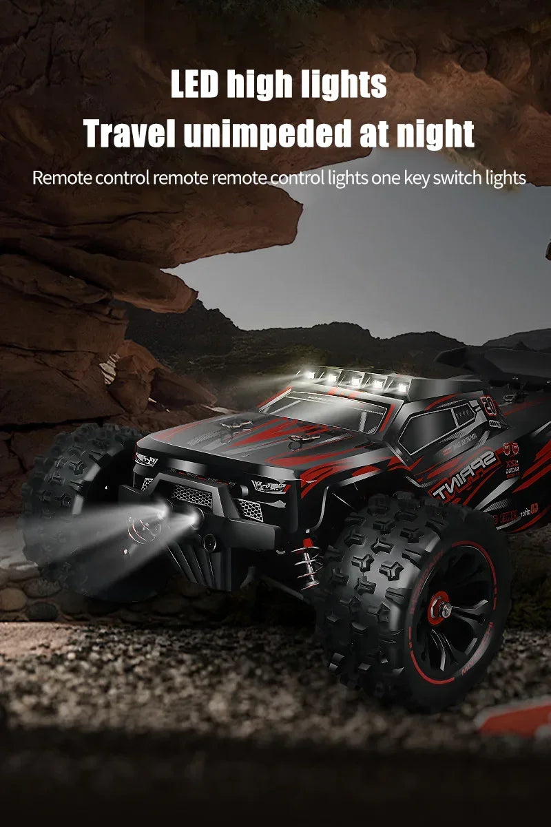 Rc Car Off Road 4x4 High Speed 80KM/H Remote Control Car with LED Headlight Brushless 4WD 1/14 Monster Truck Toys for Boys Gift
