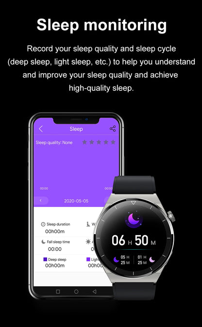 LIGE NFC Smart Watch Men AMOLED HD Screen Wireless Charging Heart Rate Bluetooth Voice Assistant Sports Watches Men Smartwatch