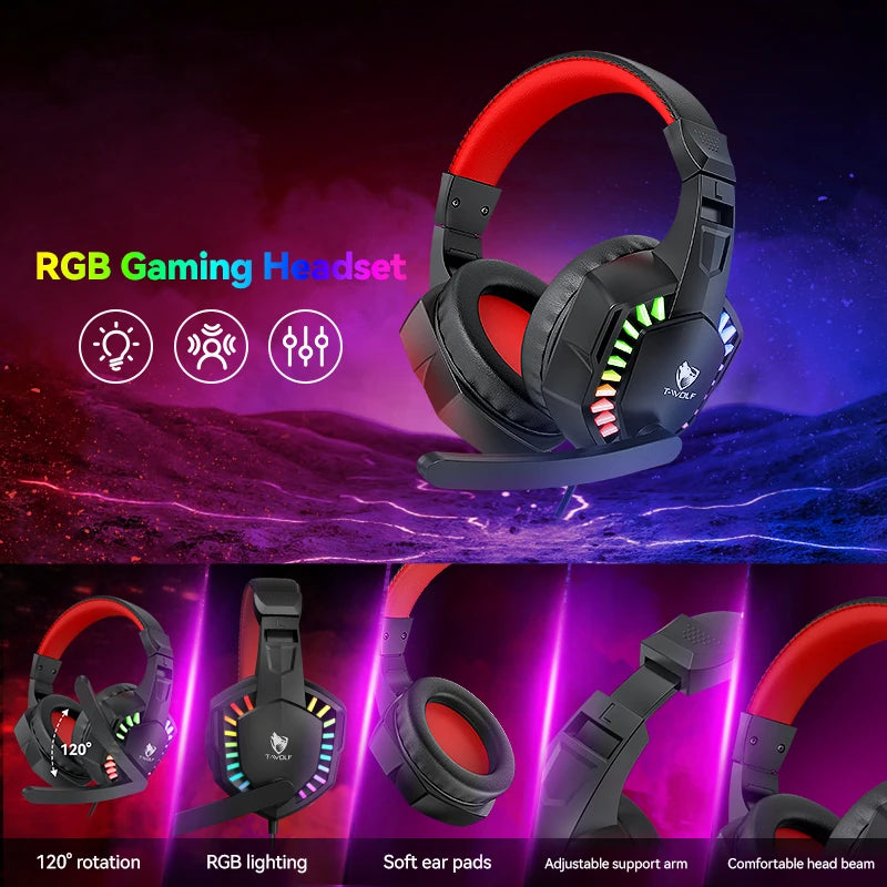 Five-piece Gaming Combo 104 Keys Keyboard 4-color Breathing Light Mouse 3.5mm Gaming Headset Gaming Speaker Anti-slip Mouse Pad
