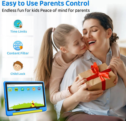 URAO 10 Inch Cartoon Pattern Kids Tablet Android Octa-Core 8GB RAM 64GB ROM Learning Education Games Tablets Children's Gifts