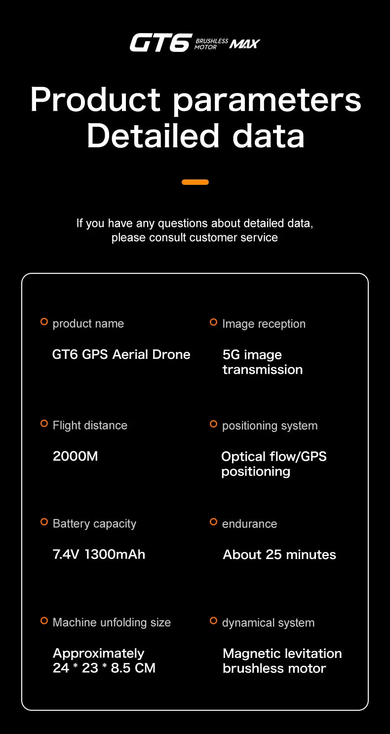 GT6 Professional Drone Long Range Flight Battery Quadcopter 4K HD Wifi Dron Aerial Photography Obstacle Avoidance Aircraft