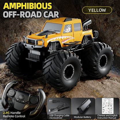 KBDFA Q215 Amphibious RC Car 2.4G 4WD Remote Control Truck Climbing Off Road Waterproof Armored Vehicles Kid Toys Gift