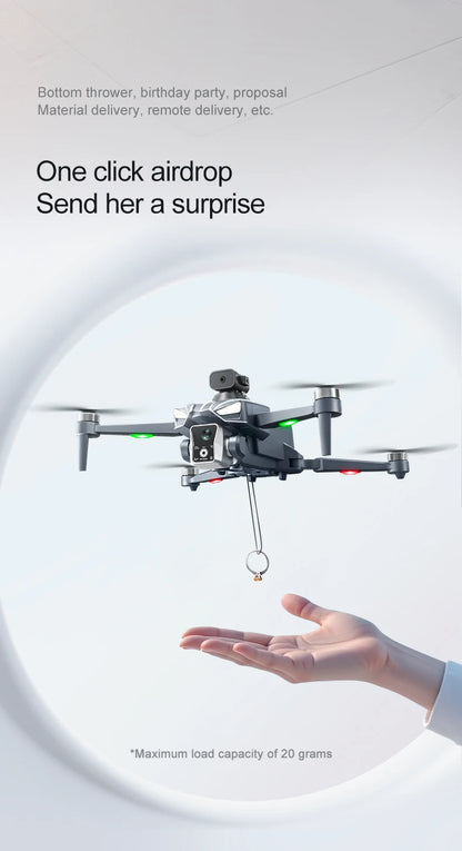 2025 K18 Max Airdrop GPS Drone 5G Screen Control Dual Camera Obstacle Avoidance 8K Aerial Photography Brushless Quadrotor Toy