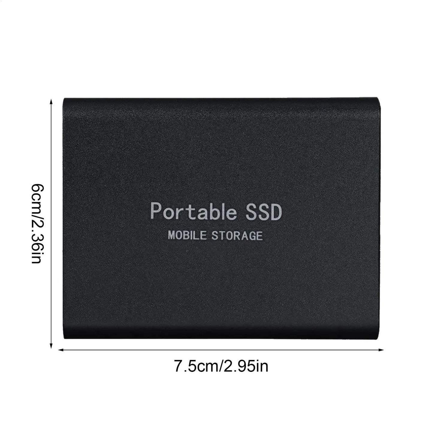 500GB Portable SSD High Speed External Hard Drive Portable Hard Drive Lightweight Design Mass Solid Drive for Phone Laptop