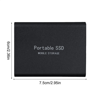 500GB Portable SSD High Speed External Hard Drive Portable Hard Drive Lightweight Design Mass Solid Drive for Phone Laptop