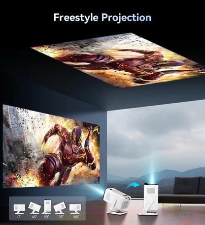 PROGAGA PG310 Mini Projector 4K Android 300Ansi BT5.4 Projetor For Movie PG310 Smart Home Theater Outdoor Video Portable Beamer