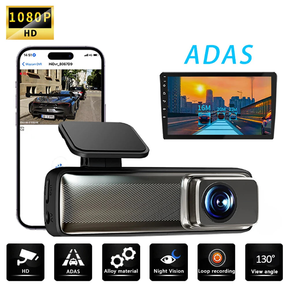 Dashcam Dash Cam Dash Car Camera Full HD Car DVR USB Video Recorder for Android Smart System With Adas WiFi Connect Night Vision