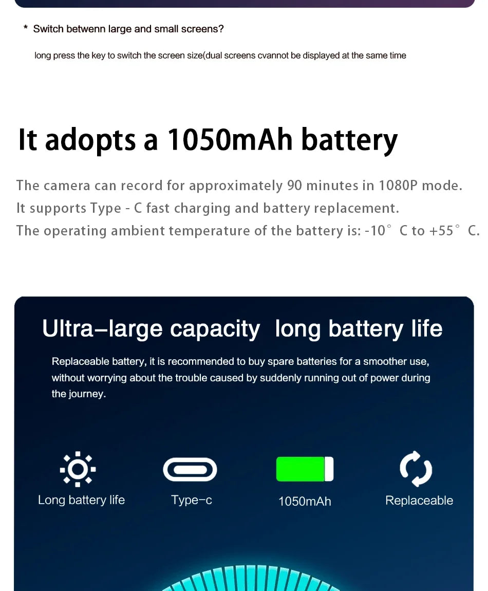 CERASTES Action Camera 5K 4K 60FPS WiFi Anti-shake Dual Screen 170° Wide Angle 30m Waterproof Sport Camera with Remote Control