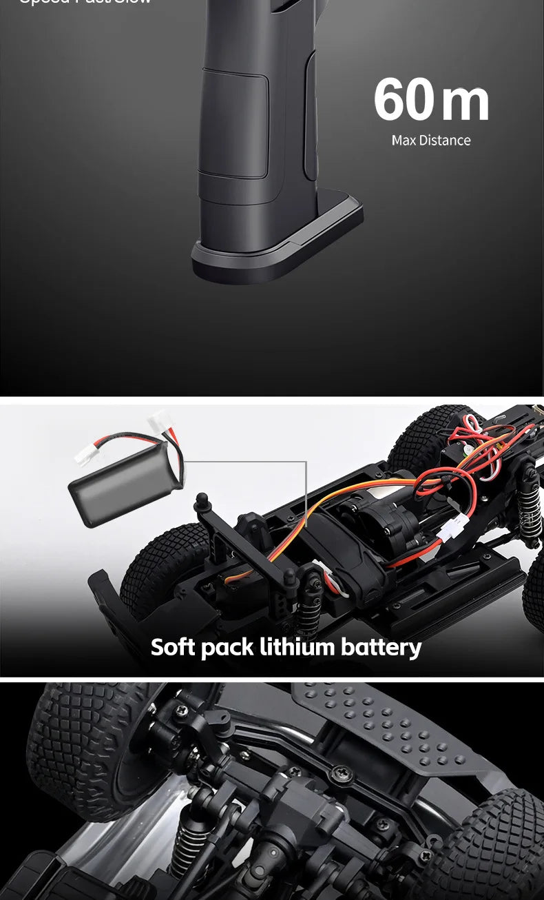 Wltoys New 1:18 Electric Four-Wheel Drive Climbing Car Remote Control Horse Model Toy For Children RC Car Toy