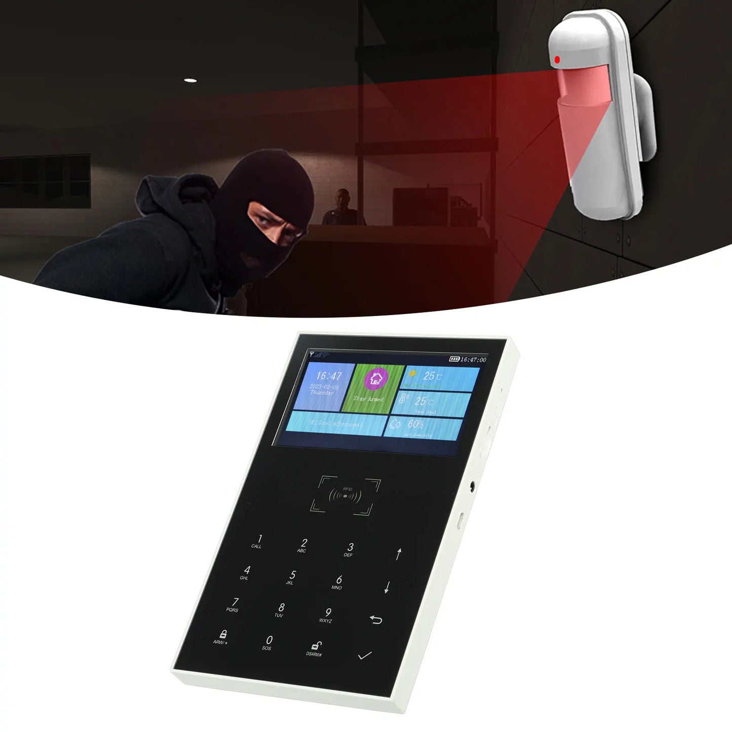 Burglar House Security System Home Security System Wireless WiFi Alarm Burglar System  for Smart Home Home Alarm Kit
