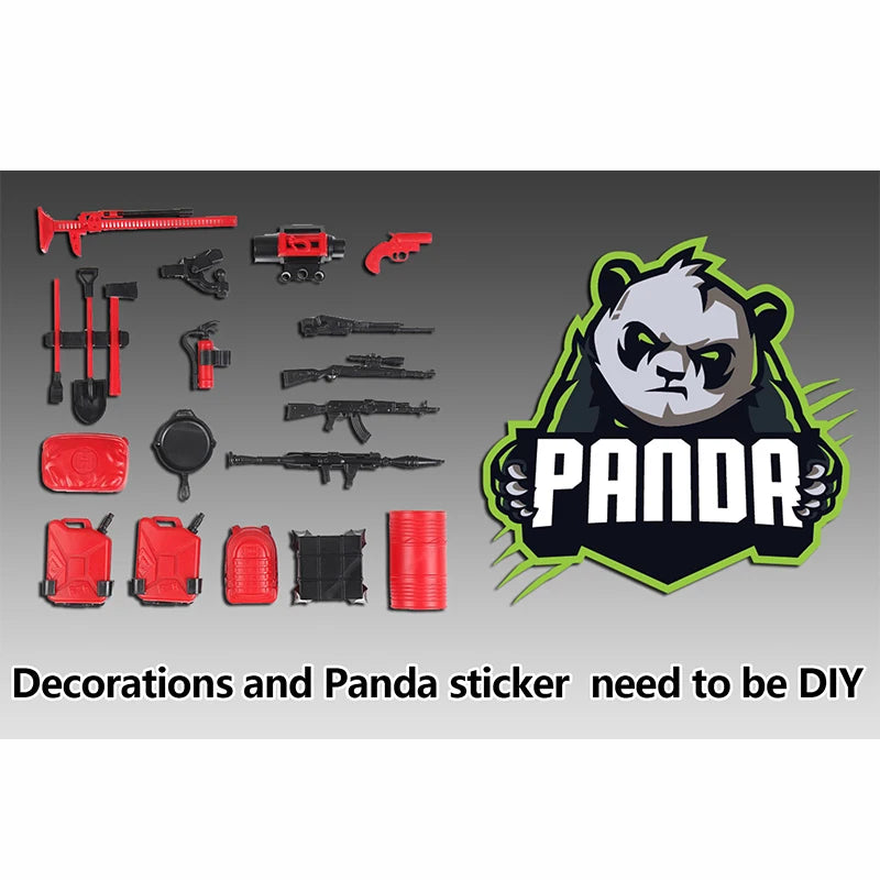 Panda Edition MN82 RC Cars 1/12 Full Scale 2.4G4WD 280 Motor Remote Control Off-Road Pickup Truck Model Car for Boys Adult Gifts