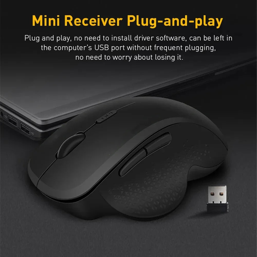 Wireless Mouse Ergonomic Computer Mouse PC Optical Mause with USB Receiver 6 buttons 2.4Ghz Wireless Mice 1600 DPI For Laptop
