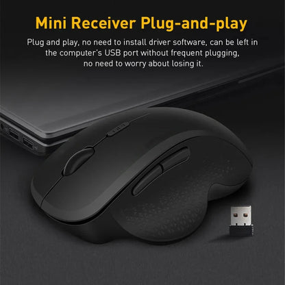 Wireless Mouse Ergonomic Computer Mouse PC Optical Mause with USB Receiver 6 buttons 2.4Ghz Wireless Mice 1600 DPI For Laptop