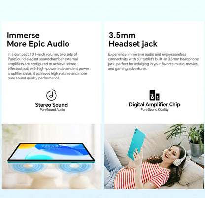 Teclast P30 Tablet  Allwinner  1.6GHz/ 4GBRAM/64GB ROM/10.1inch 1280×800iPS/WIFI/6000mAh/Type-C/5MP+2MP Camera/Android 14)