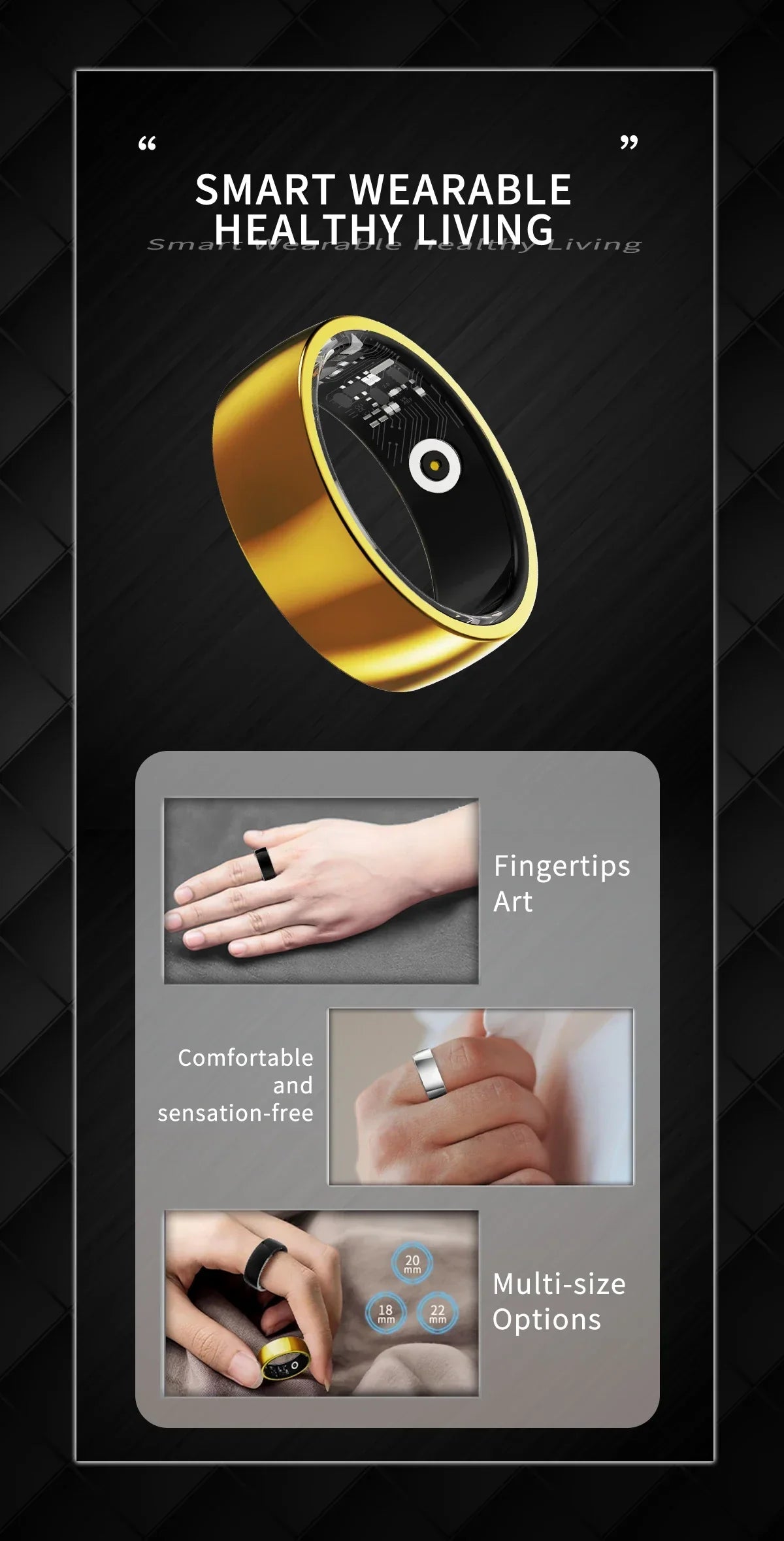 Zordai R09 R12 Smart Ring Men Women Wearable Ring For Xiaomi Heart Rate Blood Oxygen Sleep Health Sport Fitness IP68 Waterproof