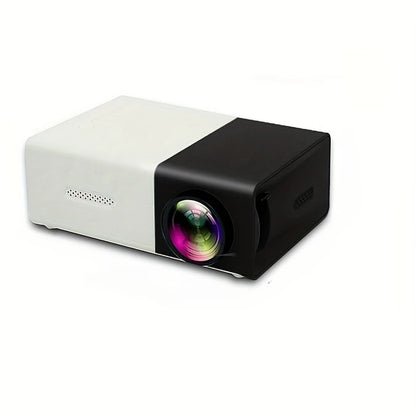 1Pc Bright 3000+ Lumen HD Mini Projector – Portable, 3D-Ready, Multi-Device Compatible, with Remote