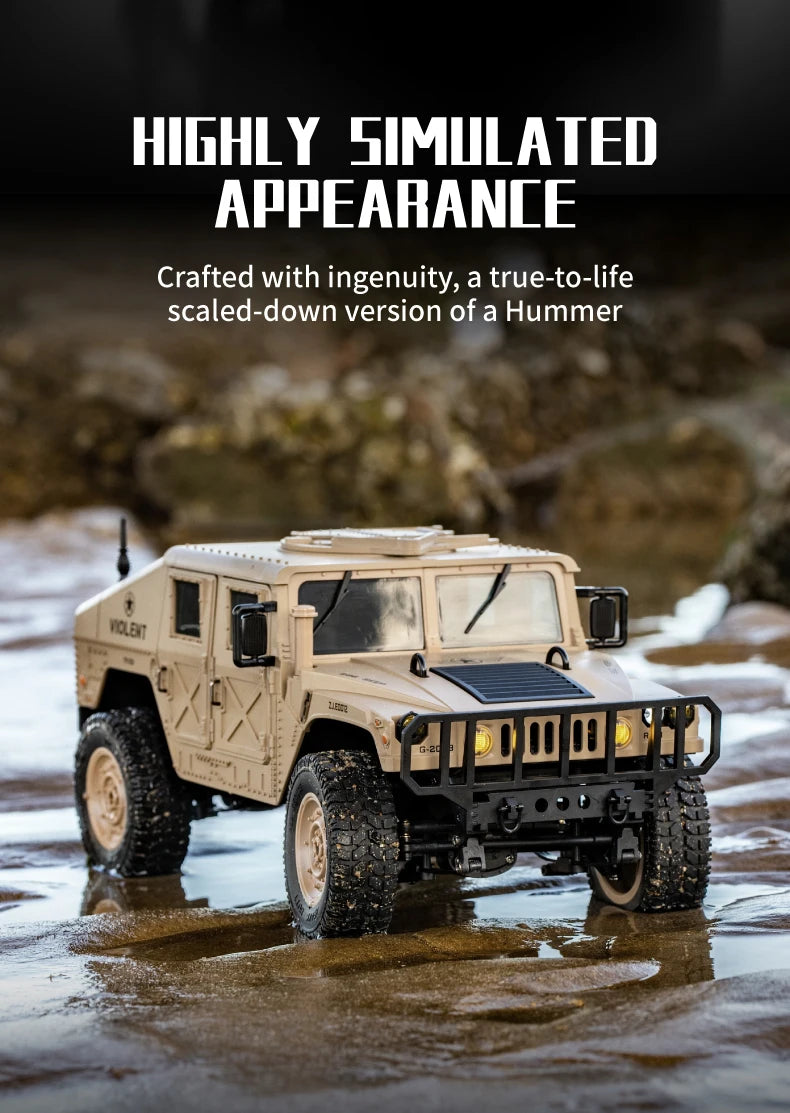 JJRC C8835 RC Car Simulation 4x4 All-terrain 2.4G Remote Control Car Off-road Climbing Electric Truck with LED Light RC Toy Gift