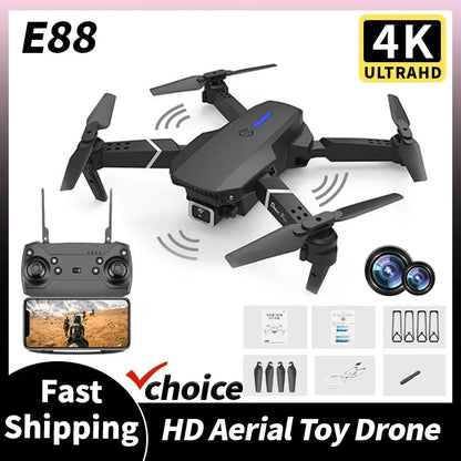 Foldable New E88 Pro RC Drone With 4K Professional 1080P Wide Angle Dual HD Camera WIFI FPV Quadcopter Height Hold