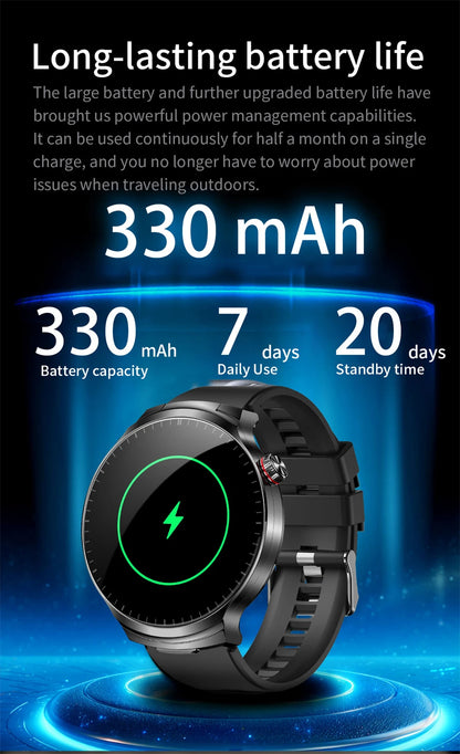 LIGE 2025 Smart Watch 2 in 1 With Earphone Smartwatch Bluetooth Call Men Watch AI Voice Heart Rate Monitor Play Music SmartWatch