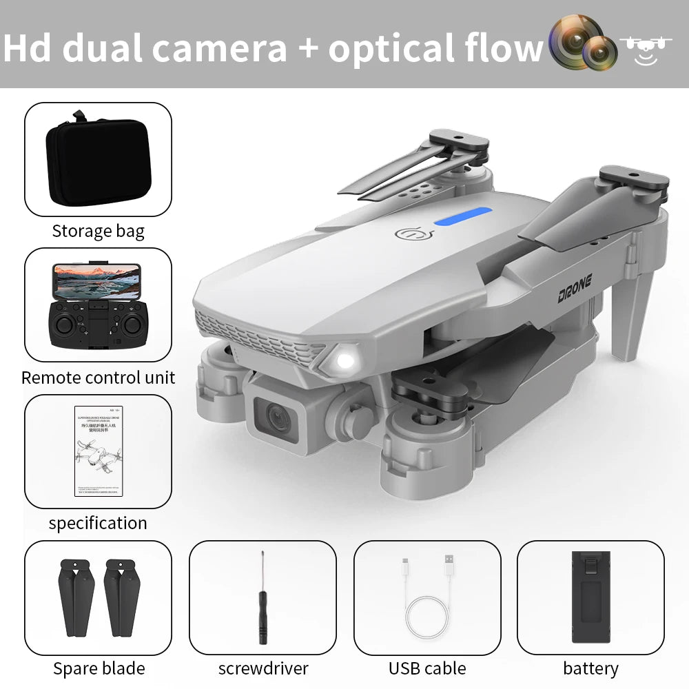 C10/E88 Drone 8K Professional Dual Camera 25min 360 Intelligent Obstacle Avoidance Four Axis Quadcopter Boy RC Toy VS K10 Dron