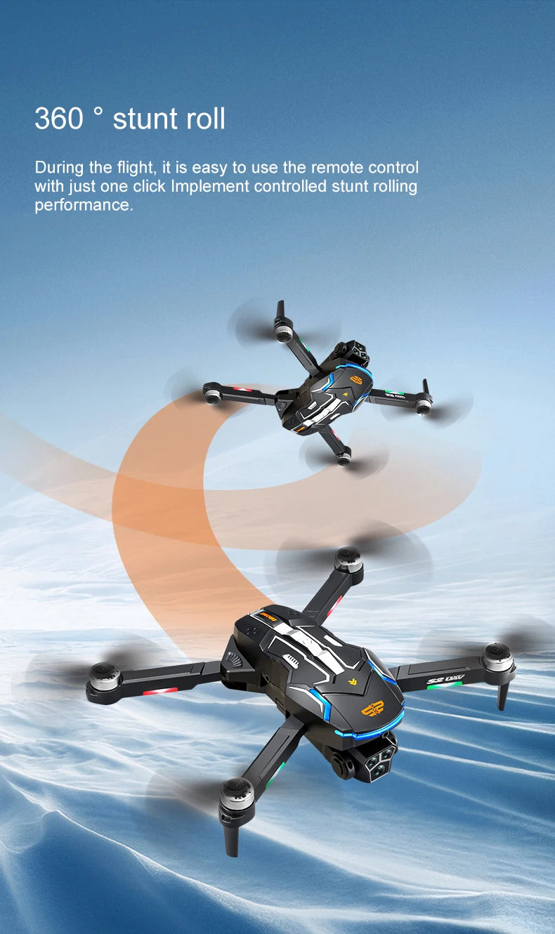 S2 Drone 8k Professional Hd Dual Camera Obstacle Avoidance Foldable Quadcopter Drone With Screen Remote Control New