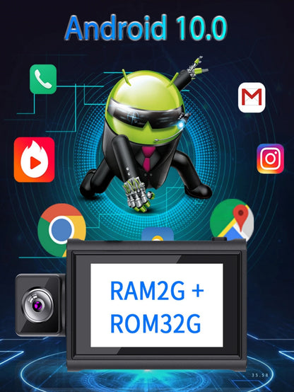 Dash Cam 3Inch 4G Android10.0  GPS Navigation ADAS Car Dvr Camera Full HD 1080P Car Video Recorder DVR WiFi BT