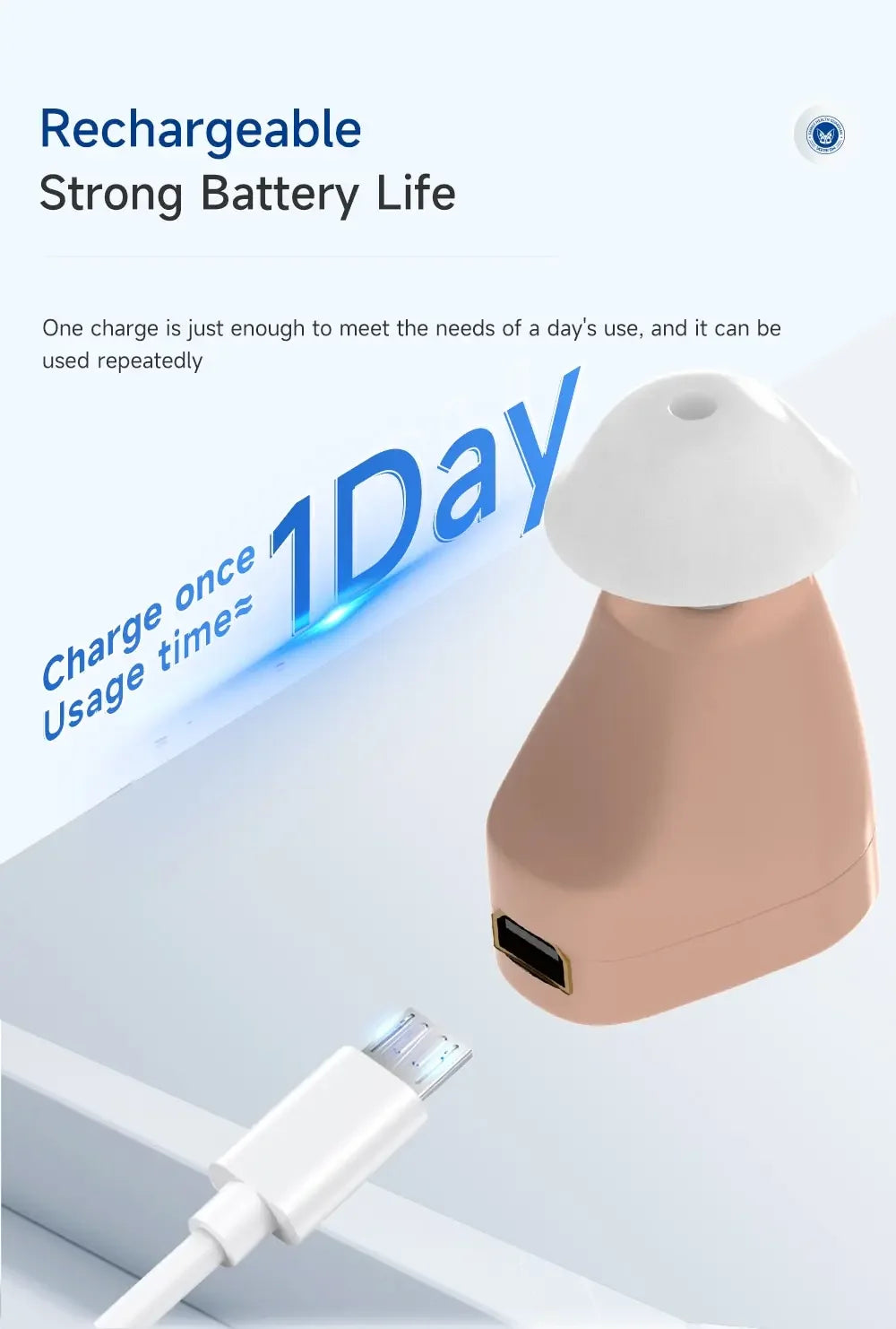 Noise-Reducing Hearing Aid Earphones Assistive Listening Earphones for the Deafness Behind Ear Adjustable Amplifier Speaker