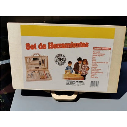 Children Real Life Wooden Carpenter's Box Tools Boy's Pretend Toy Wood Tools Set Hammer Screwdriver Manual Skill Learning