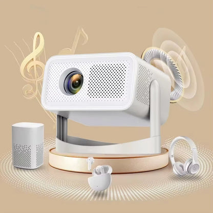 2025 Hot Projector 650 ANSI Android 13 Portable 4K Native Wifi 6 Bluetooth 5.2 1080P Auto Keystone Correction Home Projectors