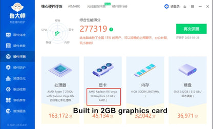 CARBAYTA AMD Ryzen 7 2700U Laptop - 36GB RAM 2TB SSD Metal Body Bluetooth Windows 11 pro Gaming IPS Portable Computer