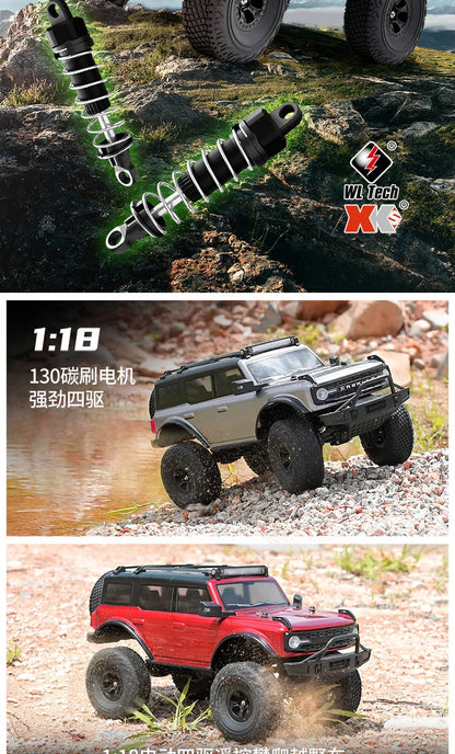 Wltoys New 1:18 Electric Four-Wheel Drive Climbing Car Remote Control Horse Model Toy For Children RC Car Toy
