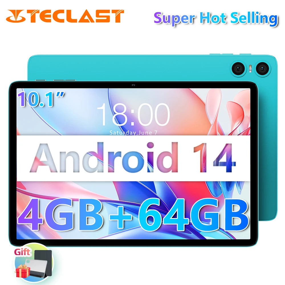 Teclast P30 Tablet  Allwinner  1.6GHz/ 4GBRAM/64GB ROM/10.1inch 1280×800iPS/WIFI/6000mAh/Type-C/5MP+2MP Camera/Android 14)