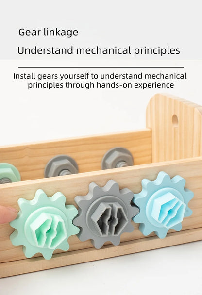 Wooden Tool Toy Set Includes a variety of tools like hammers and wrenches Kids can pretend to be little craftsmen and have a bla