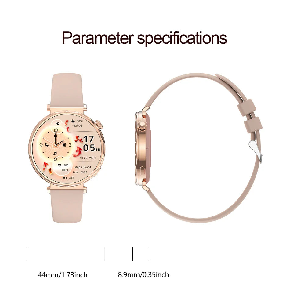 Fashion Women Bluetooth Call Smart Watch Watch AMOLED HD Screen Health Monitoring Waterproof Smartwatches 2025 New Android IOS