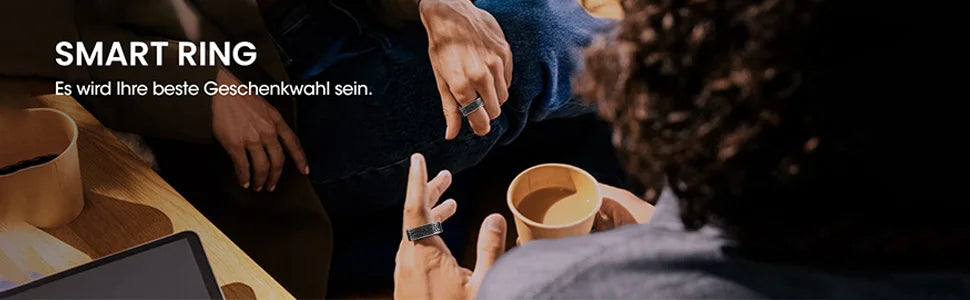 Smart Ring - Fitness Tracker with Sleep Monitor, Pedometer & 20+ Exercise Modes, IP68 Waterproof, Stainless Steel Retro-Fashion