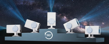 DESS Mini Projector Outdoor Portable Powered By Power Bank 4K Decoding Native 720P WiFi 6 BT 5.0 180°Rotatable Movie Projector