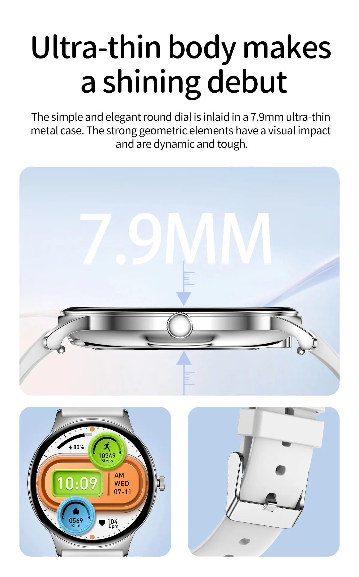 2025 Smart Watch Man Woman Ultra-thin Gift Full Touch Screen Sports Fitness Watch BT Call Digital SmartWatch For Android IOS New