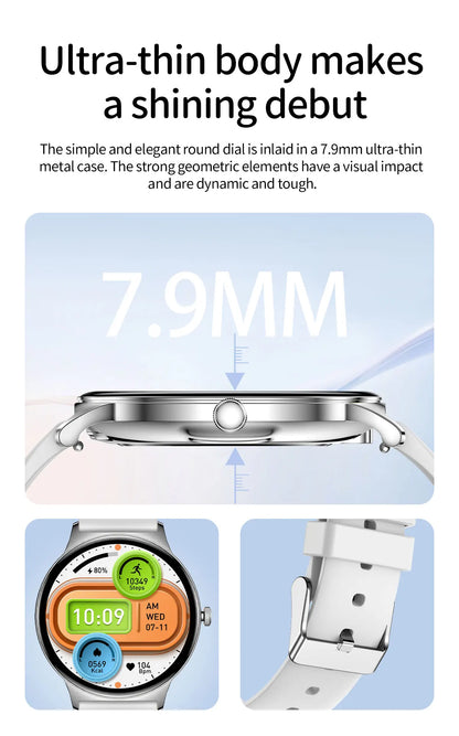 2025 Smart Watch Man Woman Ultra-thin Gift Full Touch Screen Sports Fitness Watch BT Call Digital SmartWatch For Android IOS New