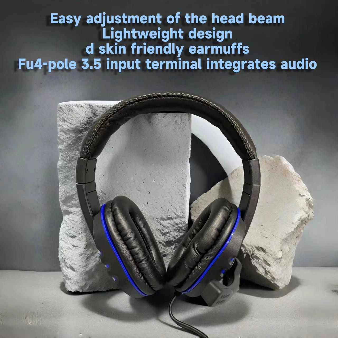 Wired over-ear gaming headphones unisex for laptops desktops gaming devices ideal for online classes meetings gaming with HD sou