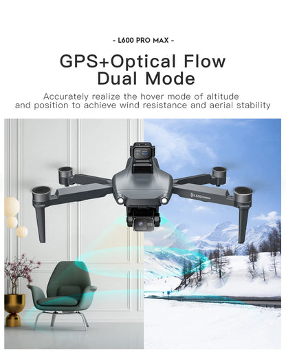 L600-1/L600 PRO MAX Remote control drone with screen Dual camera 4K Professional dron with camera GPS FPV quadcopter 3KM flight