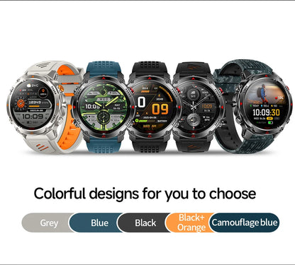 Built-in GPS Positioning Smart Watch Men 1.46 Inch HD Screen Compass 100+ Sport Mode 30M Waterproof Bluetooth Call Smartwatch