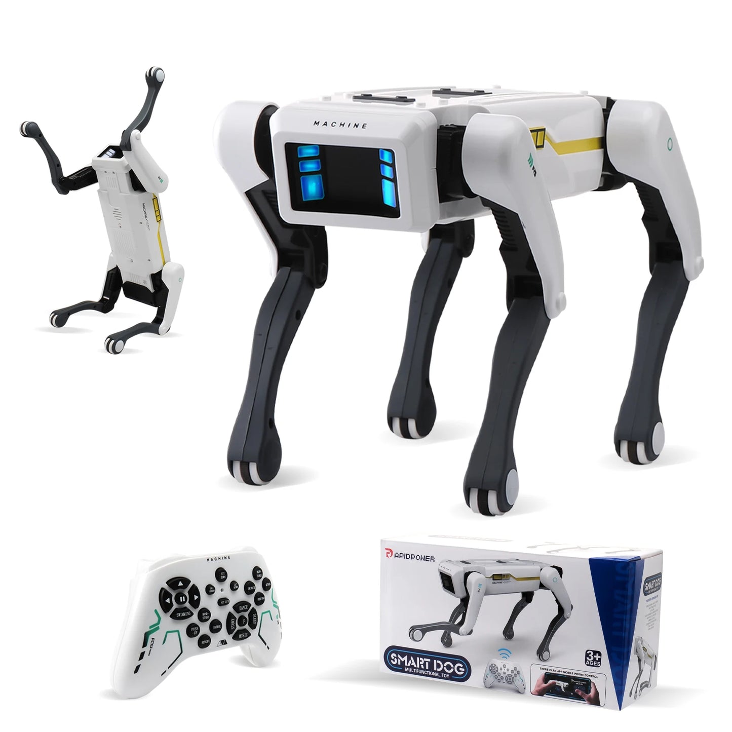 RC Mechanical Dog Multifunction Electric Intelligent Robot Dog with Turret Educational Toy Bionic Smart Robot Toy Gift ﻿