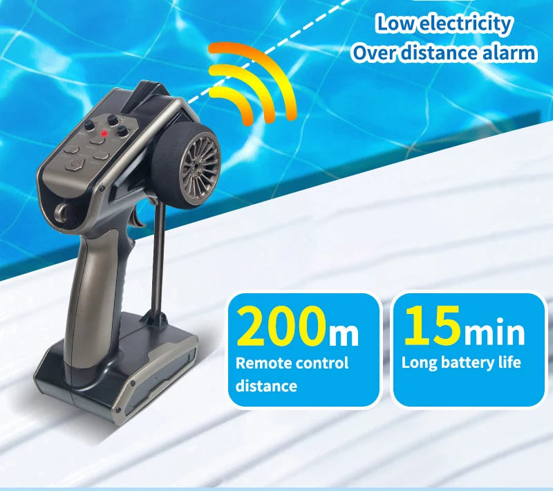 TY725 RC Boat TURBOJET PUMP High-Speed Remote Control Jet Boat Low Battery Alarm Function Adult Children Toys Gift