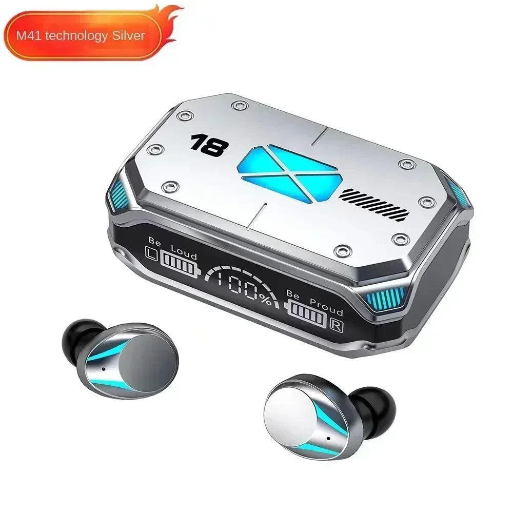 M41 Bluetooth Earphones Wireless Headphones Smart Touch Wireless Headset LED Display Stereo Sound Earbuds for Smartphones