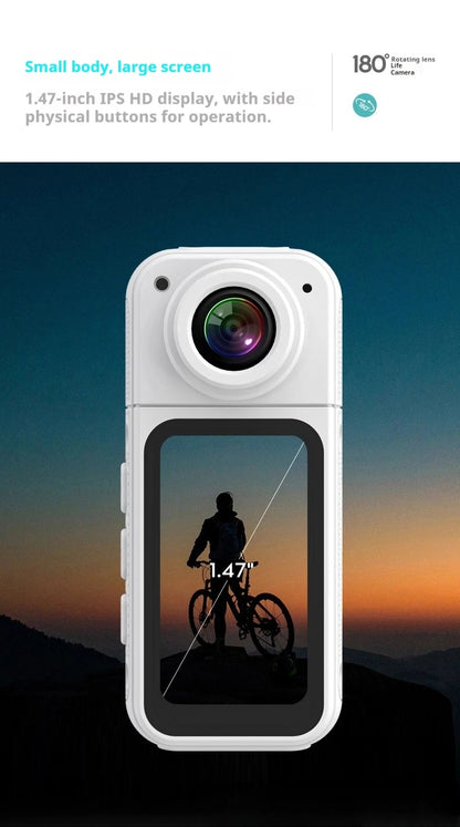 New Thumb Sport Camera New S70 Rotating Camera Portable Outdoor Magnetic Long Range Essential For Bloggers Gift Memory Cycling