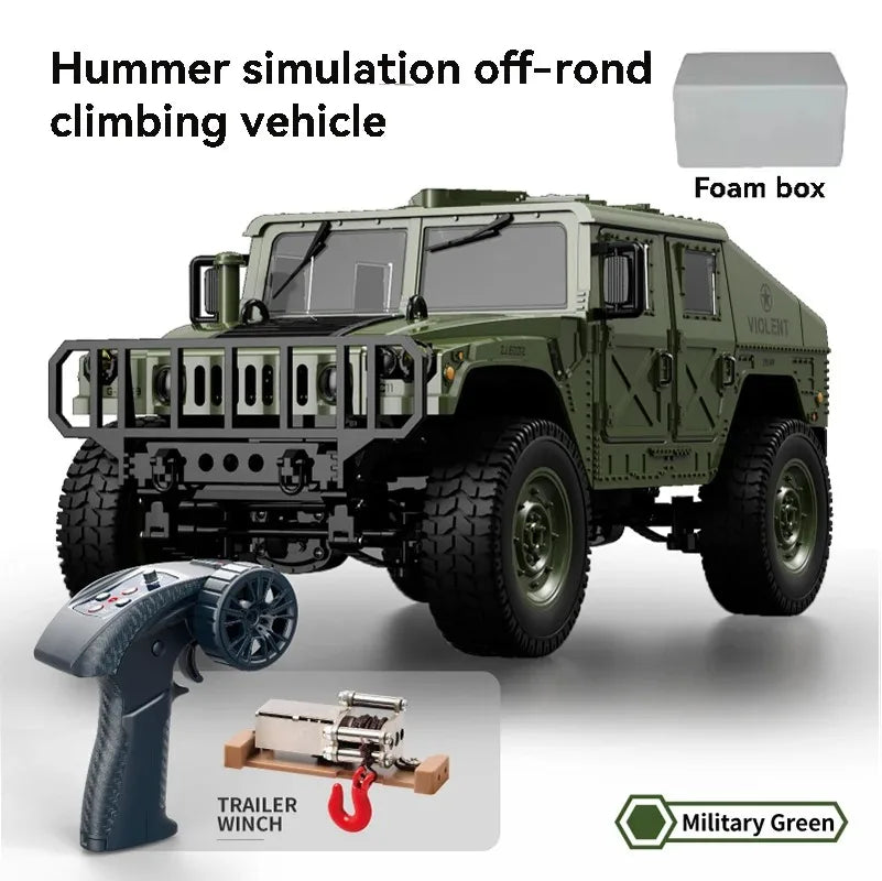 JJRC C8835 RC Car Simulation 4x4 All-terrain 2.4G Remote Control Car Off-road Climbing Electric Truck with LED Light RC Toy Gift