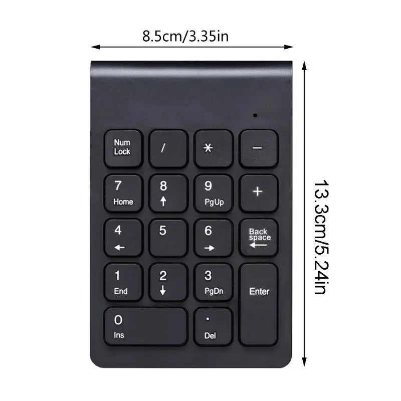 Wireless Digital Keyboard for Accounting Teller Laptop Notebook Tablets 18 Keys